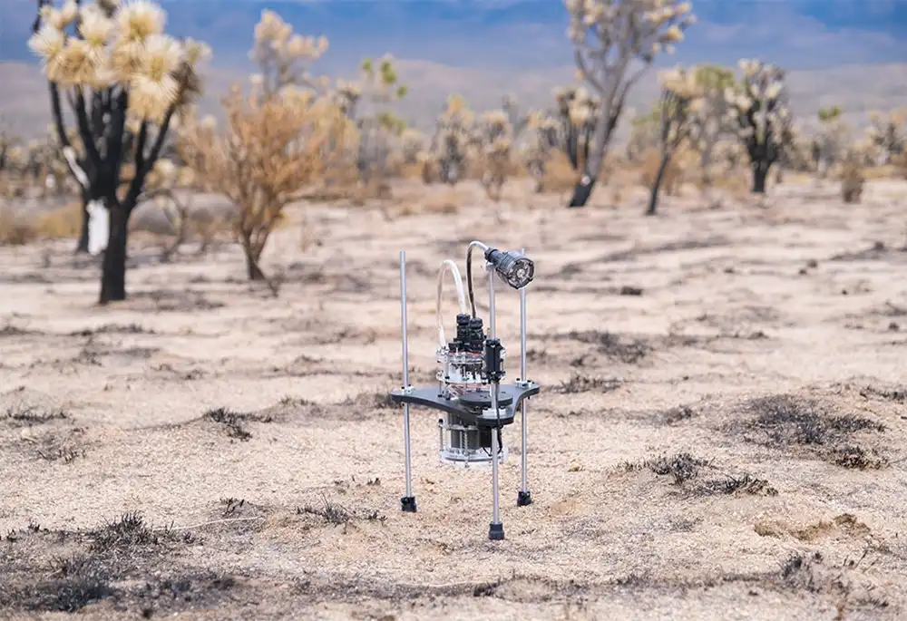 Chipper test installations from left to right: installed within the Sima Joshua tree forest (which is recovering from a fire four months prior), at Royal Gorge in the High Sierra Nevada Mountains, and at a private residence within Grass Valley, California.